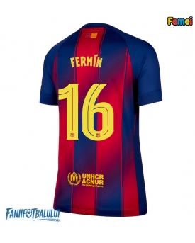 Barcelona Fermin Lopez #16 Tricou Fotbal Replică 2025-26 Femei Acasa